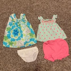 Newborn dress and 3 month outfit